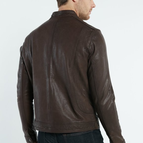 ROMEO Chocolate Leather Jacket - Picture 2 of 5